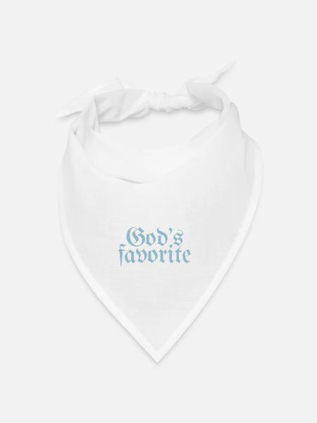 God's favorite - Bandana Dreieckstuch - Weiß