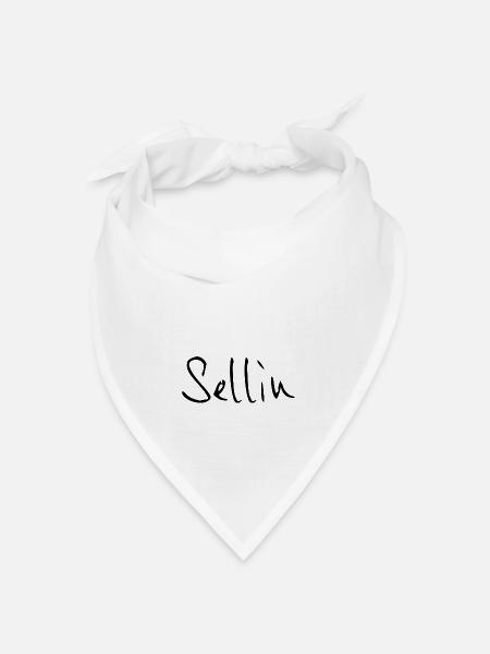 Sellin auf Rügen - Bandana Dreieckstuch - Weiß