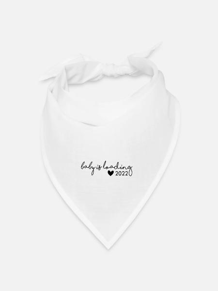 baby is loading 2022 - Bandana Dreieckstuch - Weiß