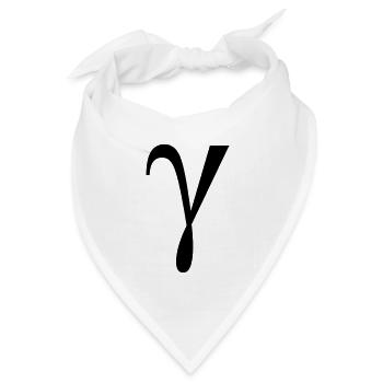 Gamma griechischer Buchstabe - Bandana Dreieckstuch - Weiß - Vorne