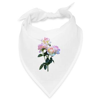 flowers blumen garten garden spring8 - Bandana Dreieckstuch - Weiß - Vorne