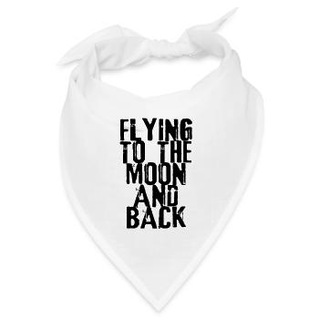 flying to the moon exit-shirt - Bandana Dreieckstuch - Weiß - Vorne