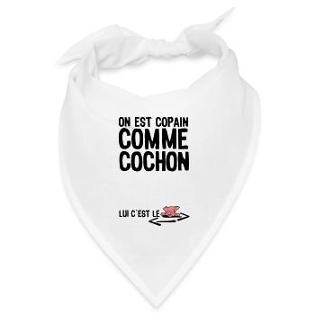 dick wie Diebe citation1 Begriff - Bandana Dreieckstuch - Weiß - Vorne
