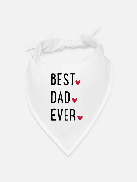 Best Dad ever - Bandana Dreieckstuch - Weiß
