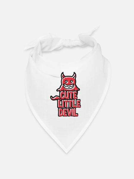 Cute Little Devil - Bandana Dreieckstuch - Weiß