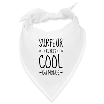 Surfen / Surfer / Surf / Surfing / Strand - Bandana Dreieckstuch - Weiß - Vorne