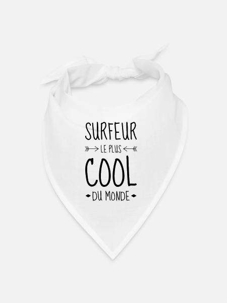 Surfen / Surfer / Surf / Surfing / Strand - Bandana Dreieckstuch - Weiß