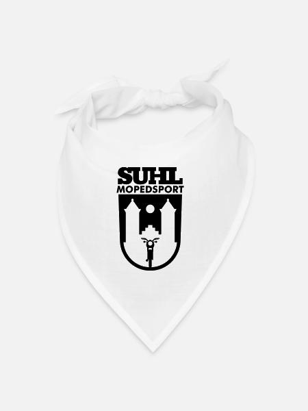 Simson Suhl Mopedsport S50 / S51 Logo - Bandana Dreieckstuch - Weiß