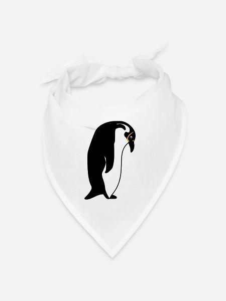 Pinguin - Bandana Dreieckstuch - Weiß