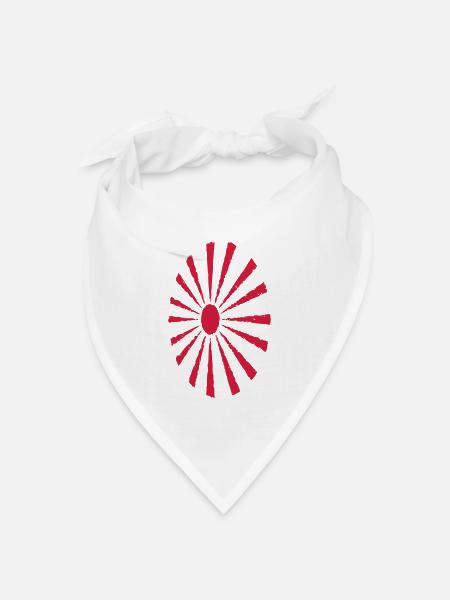 Rote Sonne - Bandana Dreieckstuch - Weiß