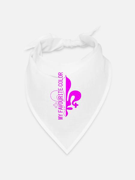 Meine Lieblingsfarbe, mein Lila - Bandana Dreieckstuch - Weiß