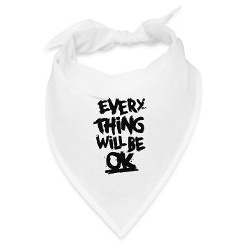 Alles ok Zitate - Bandana Dreieckstuch - Weiß - Vorne