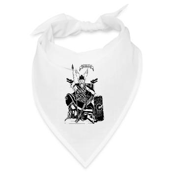 Odin auf dem Thron schwarz - Bandana Dreieckstuch - Weiß - Vorne