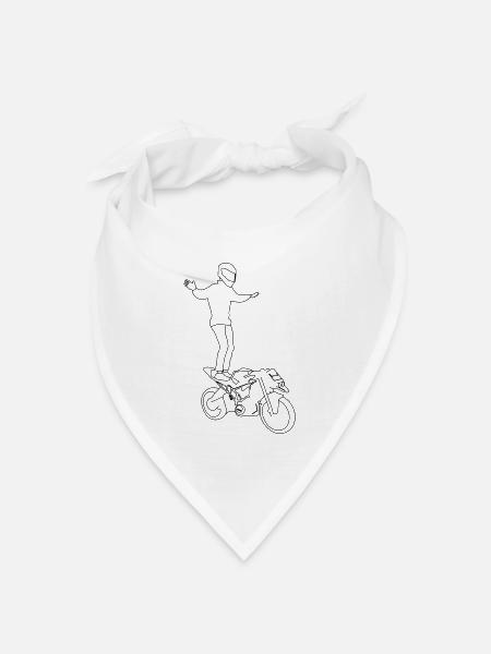 Lebensdauer - Bandana Dreieckstuch - Weiß