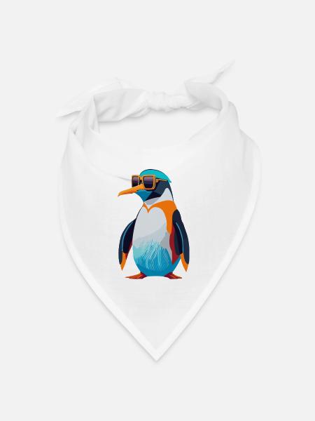 Pinguin-Revolution - Bandana Dreieckstuch - Weiß
