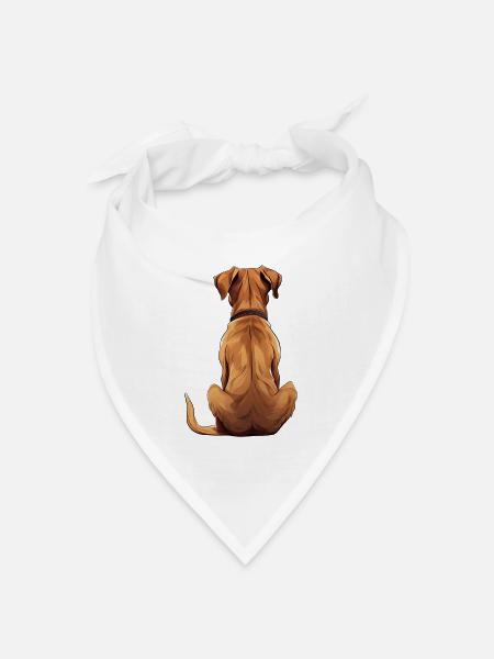 Rhodesian Ridgeback - Bandana Dreieckstuch - Weiß