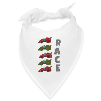 autorennen race - Bandana Dreieckstuch - Weiß - Vorne