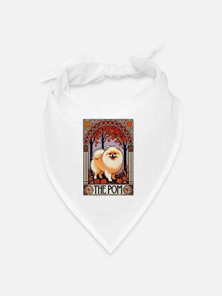 Autumn Pom in Ornate Arch - Bandana Dreieckstuch - Weiß
