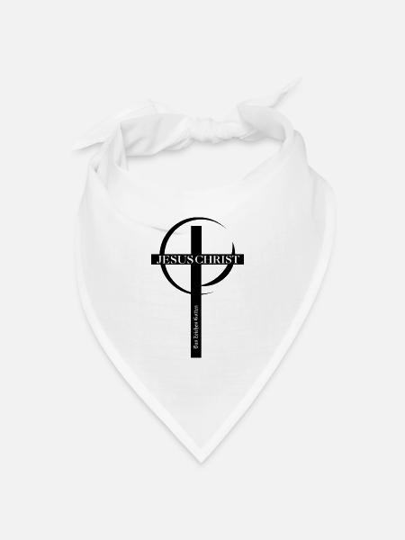 Jesus Christ Großschrift Logo - Bandana Dreieckstuch - Weiß