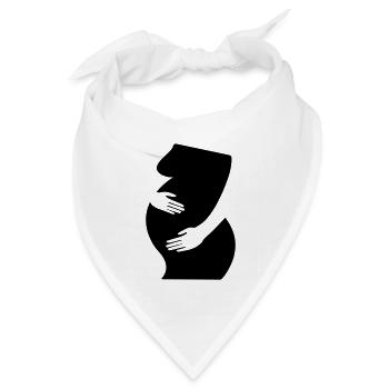 Schwangerschaft, Baby - Bandana Dreieckstuch - Weiß - Vorne