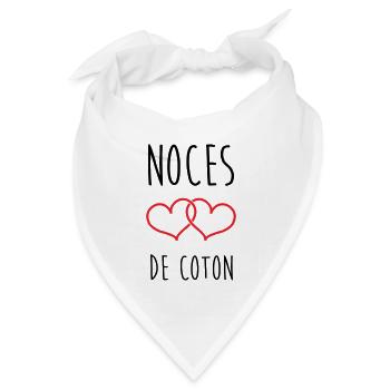 Baumwollhochzeit 1 Jahr Hochzeit - Bandana Dreieckstuch - Weiß - Vorne