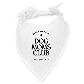 Dog Moms Club - Bandana Dreieckstuch - Weiß - Vorne