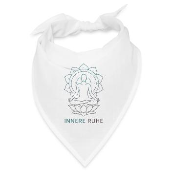 Innere Ruhe Lotus Meditation - Bandana Dreieckstuch - Weiß - Vorne
