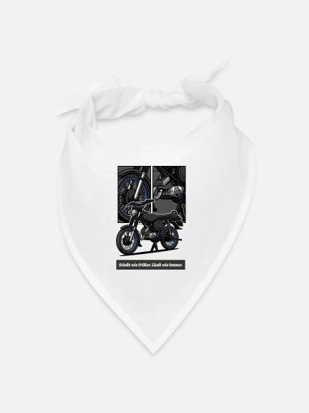 S51 (blau) // Illustration - Bandana Dreieckstuch - Weiß