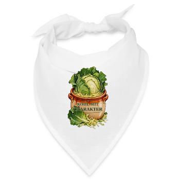 Kohl mit Charakter - Fermentation Design - Bandana Dreieckstuch - Weiß - Vorne