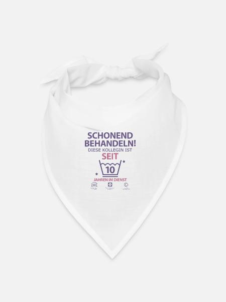10 jähriges Jahre Dienstjubiläum firmenjubiläum - Bandana Dreieckstuch - Weiß