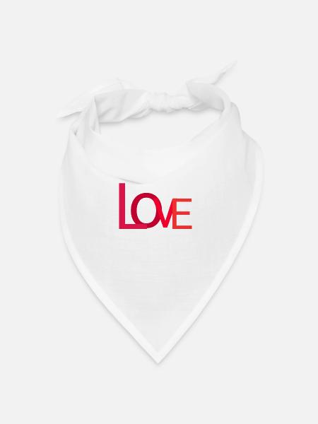 love is love - Bandana Dreieckstuch - Weiß