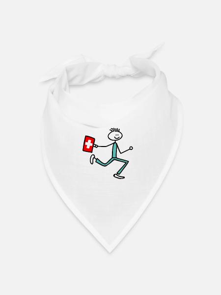 Arzt - Bandana Dreieckstuch - Weiß