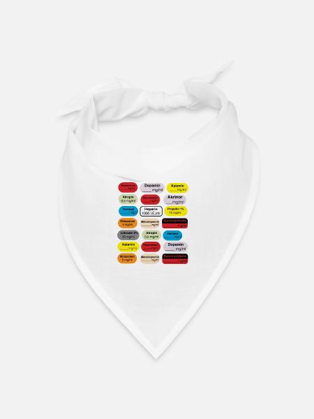 anaesthesie tags - Bandana Dreieckstuch - Weiß