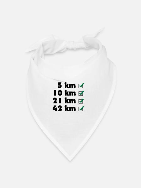 Marathon Checklist - Bandana Dreieckstuch - Weiß