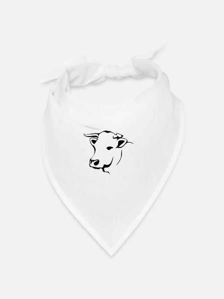 Rind - Bandana Dreieckstuch - Weiß