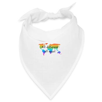 all different all equal. Love is Love. - Bandana Dreieckstuch - Weiß - Vorne