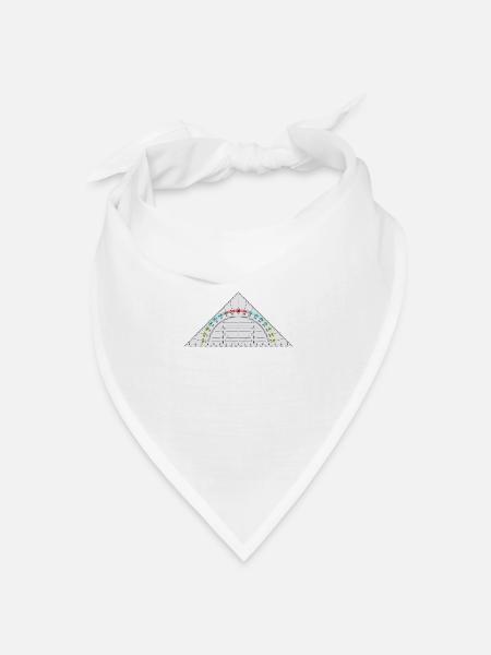 Geodreieck - Bandana Dreieckstuch - Weiß