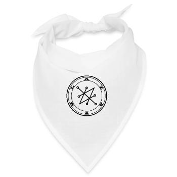 Azazel schwarz sigil Okkulten Magie - Bandana Dreieckstuch - Weiß - Vorne