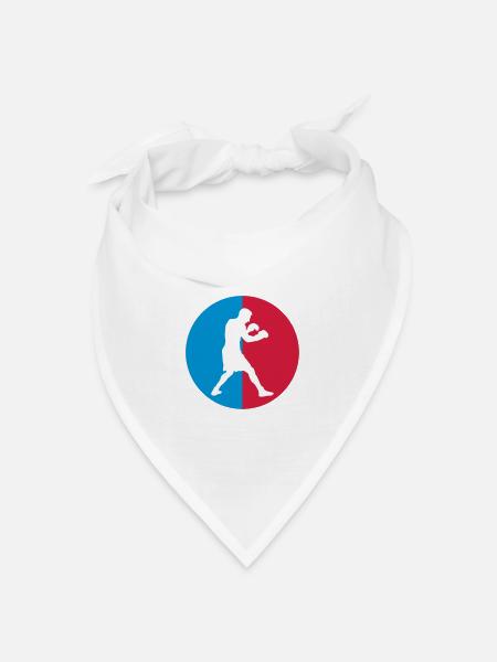 Boxen - Boxer - Bandana Dreieckstuch - Weiß