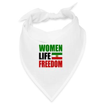 Women life freedom - Bandana Dreieckstuch - Weiß - Vorne