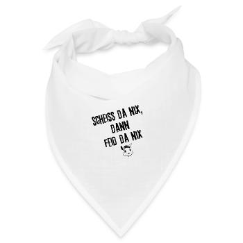 Scheiß da nix Style | Redewendung - Bandana Dreieckstuch - Weiß - Vorne