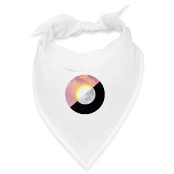 Sommer | Sonne | Mond | Sonnenuntergang - Bandana Dreieckstuch - Weiß - Vorne