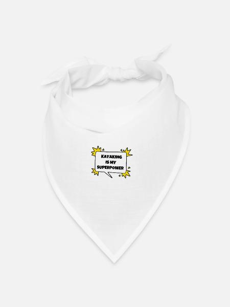Kajakfahren ist meine Supermacht - Bandana Dreieckstuch - Weiß
