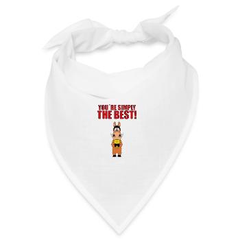 PFERD - POKAL - YOU´RE SIMPLY THE BEST! - Bandana Dreieckstuch - Weiß - Vorne