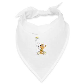 HUND - KITER - KITESURFER - KITE - KITEN - SPORT - Bandana Dreieckstuch - Weiß - Vorne