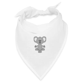 KOALA - YOGA - PILATES - TIER - TIERISCH - Bandana Dreieckstuch - Weiß - Vorne