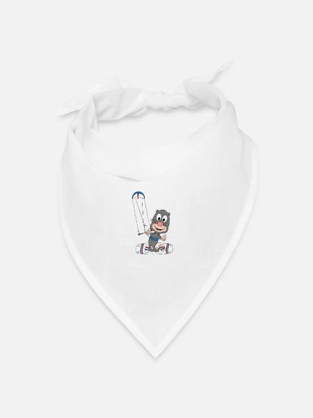 MAULWURF - KITE - KITER - KITEN - KITESURFER - Bandana Dreieckstuch - Weiß
