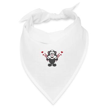 STINKTIER - SEIFENBLASEN - LIEBE - LOVE - TIERISCH - Bandana Dreieckstuch - Weiß - Vorne