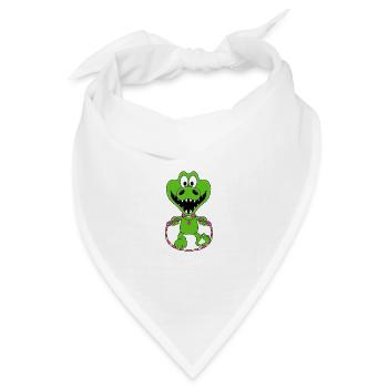 KROKODIL - SEILSPRINGEN - TIER - SPRINGSEIL - Bandana Dreieckstuch - Weiß - Vorne