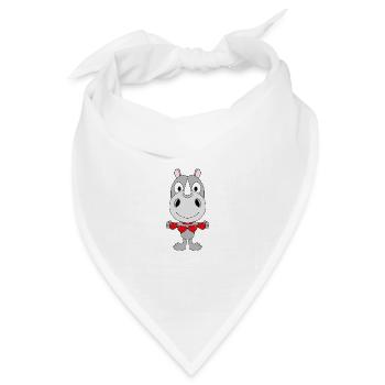 NASHORN - LIEBE - LOVE - TIERISCH - VERLIEBT - Bandana Dreieckstuch - Weiß - Vorne